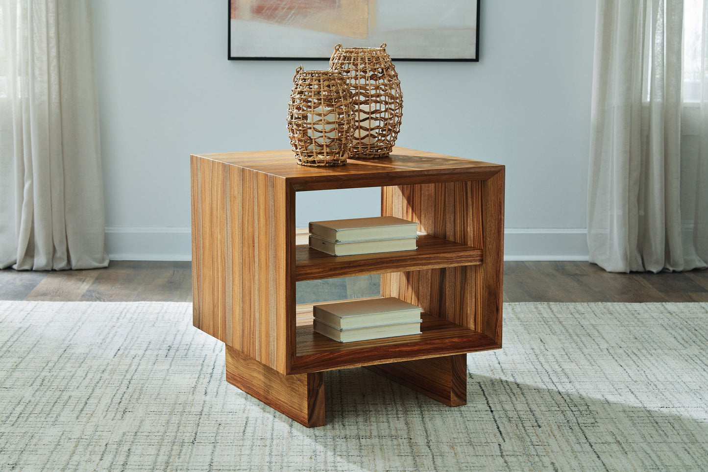 Dressonni - Brown - Square End Table - Hornell Furniture Outlet