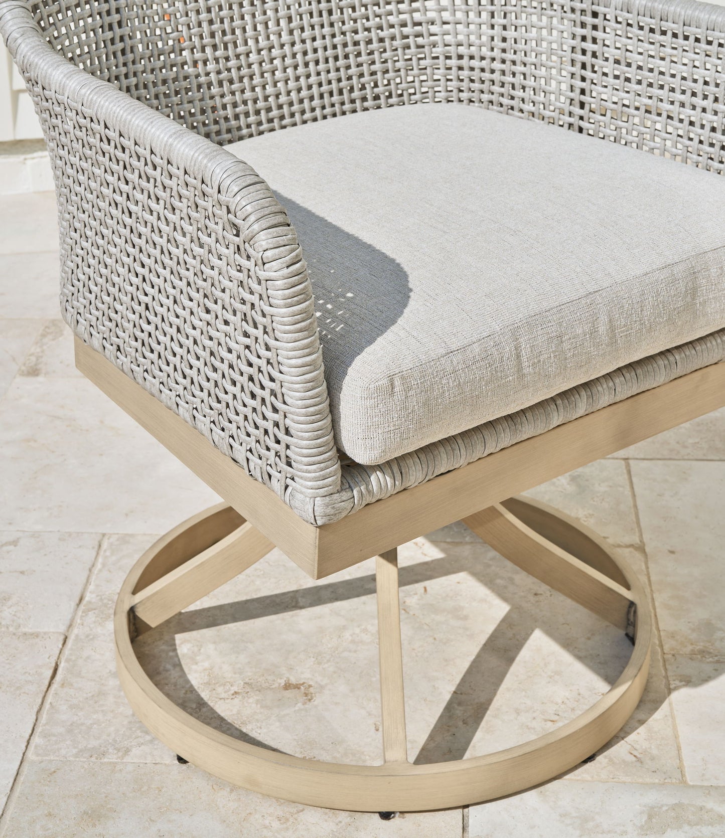 Seton Creek - Gray - Swivel Chair With Cushion (Set of 2) - Hornell Furniture Outlet