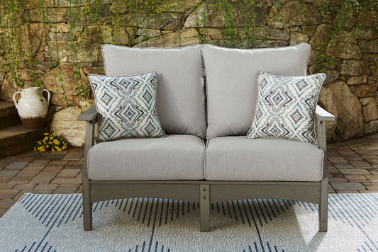 Visola - Loveseat w/Cushion - Gray - Hornell Furniture Outlet