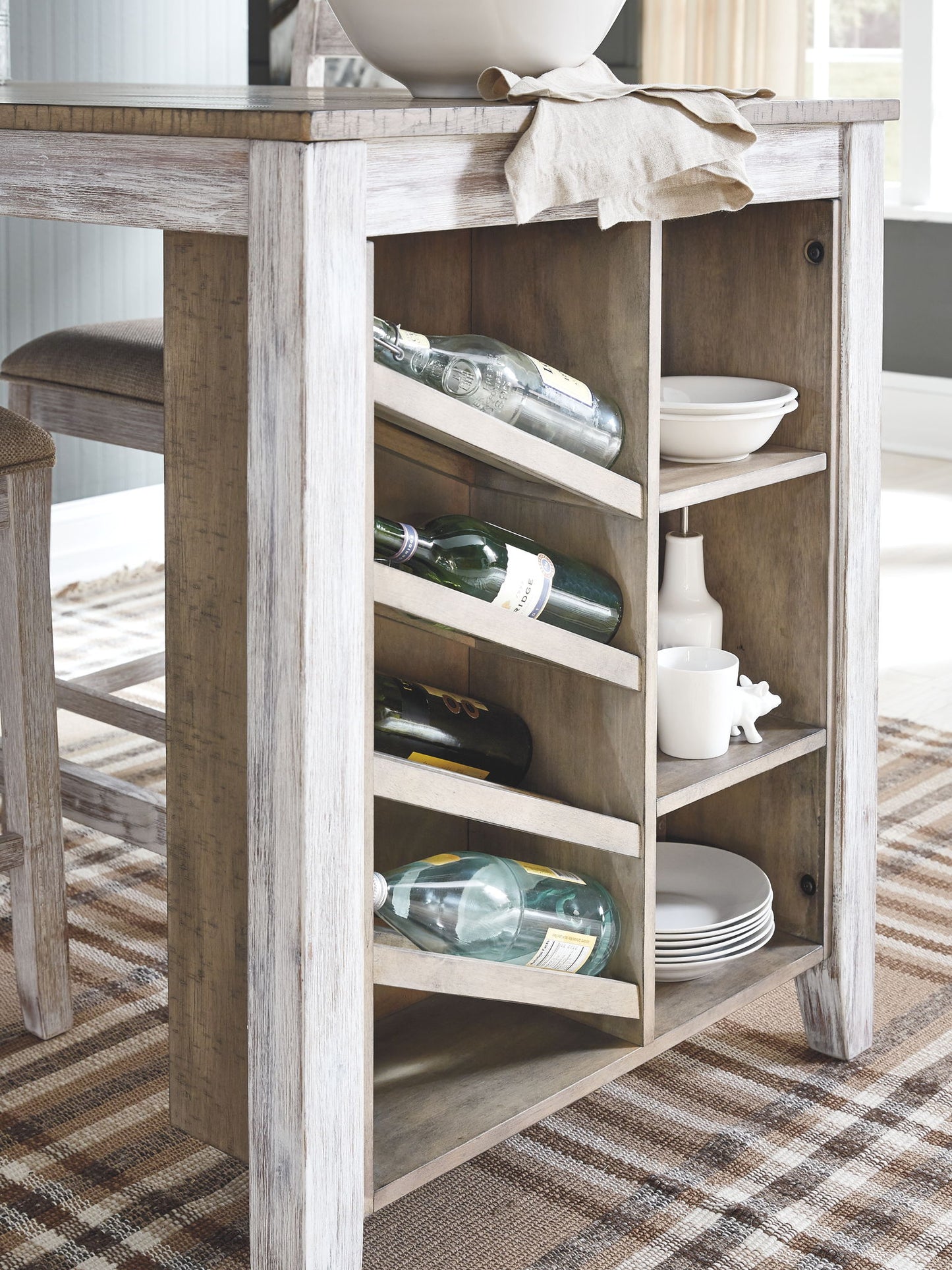 Skempton - Rectangular Counter Table With Storage Set - Hornell Furniture Outlet
