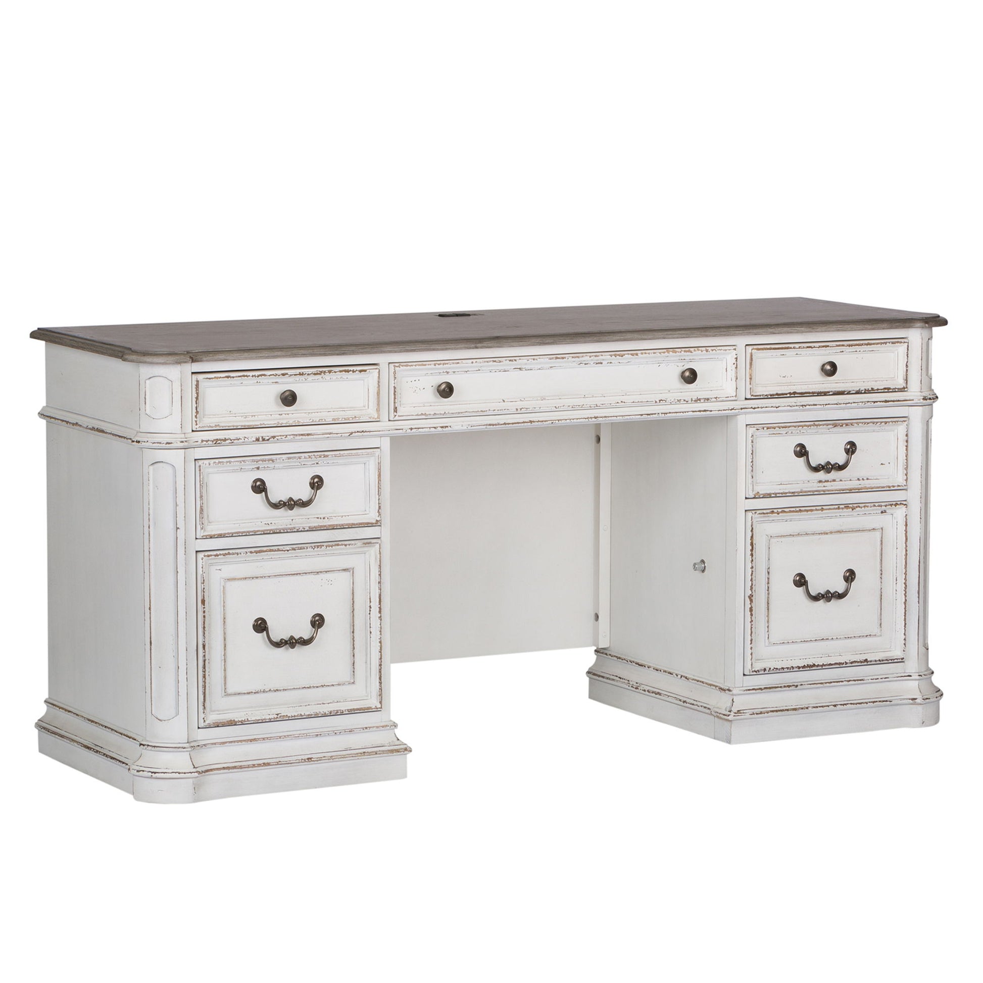 Magnolia Manor - Credenza - White - Hornell Furniture Outlet