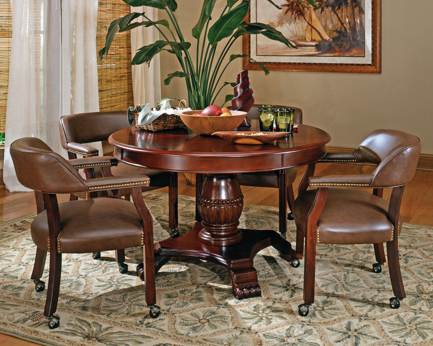 Tournament - Arm Chair With Casters - Hornell Furniture Outlet