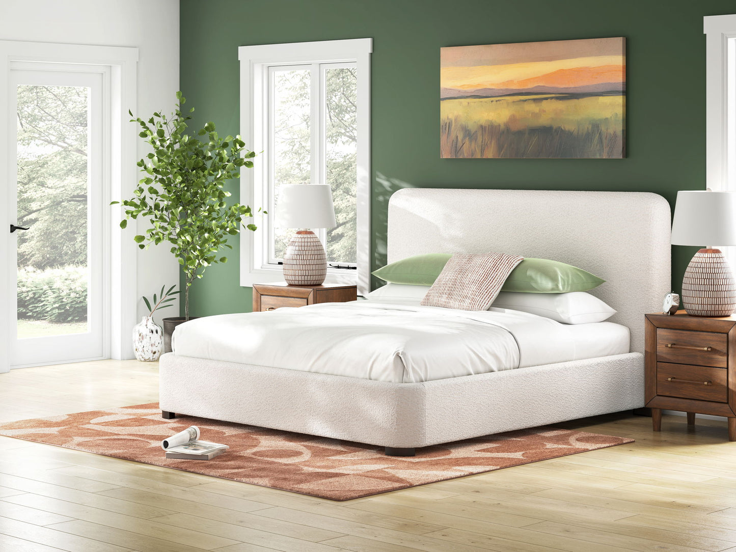 Brintstreet - Beige - King Upholstered Bed - Hornell Furniture Outlet