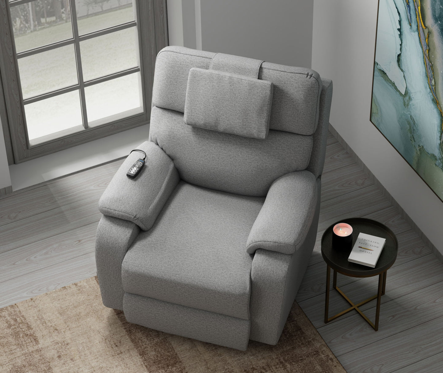 Dreamtime - Power Headrest Power Lay Flat Recliner With CR3 Heat/Massage/Zero Gravity - Hornell Furniture Outlet