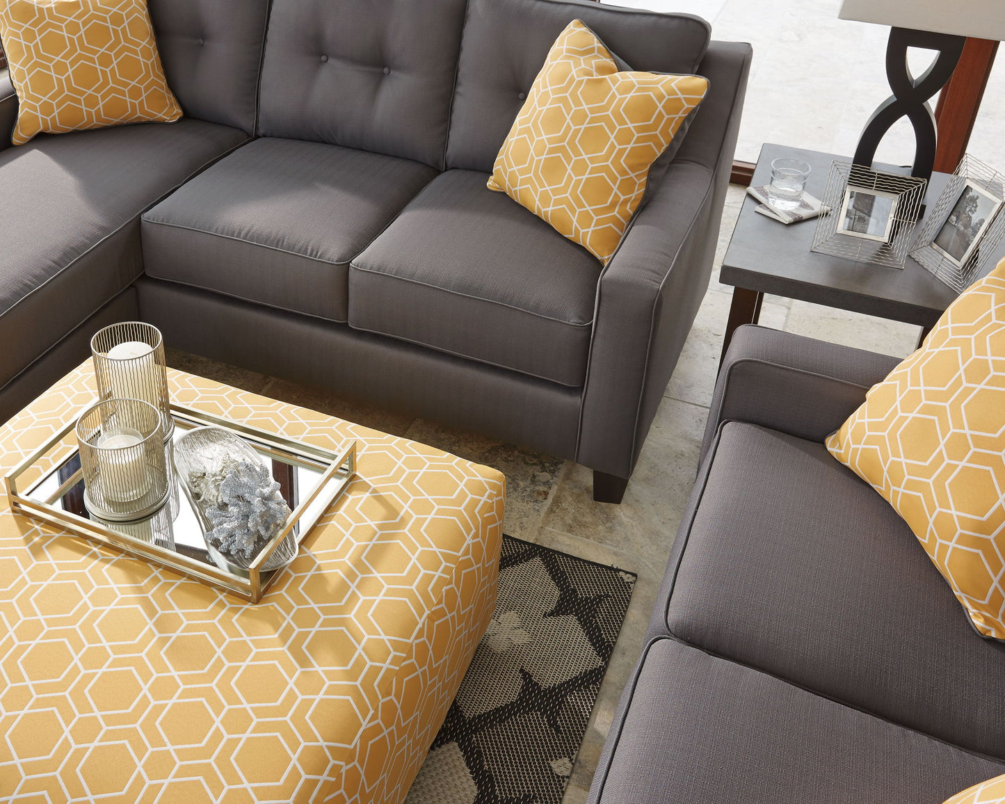 Dympna - Silver Finish - Accessory Set (Set of 5) - Hornell Furniture Outlet
