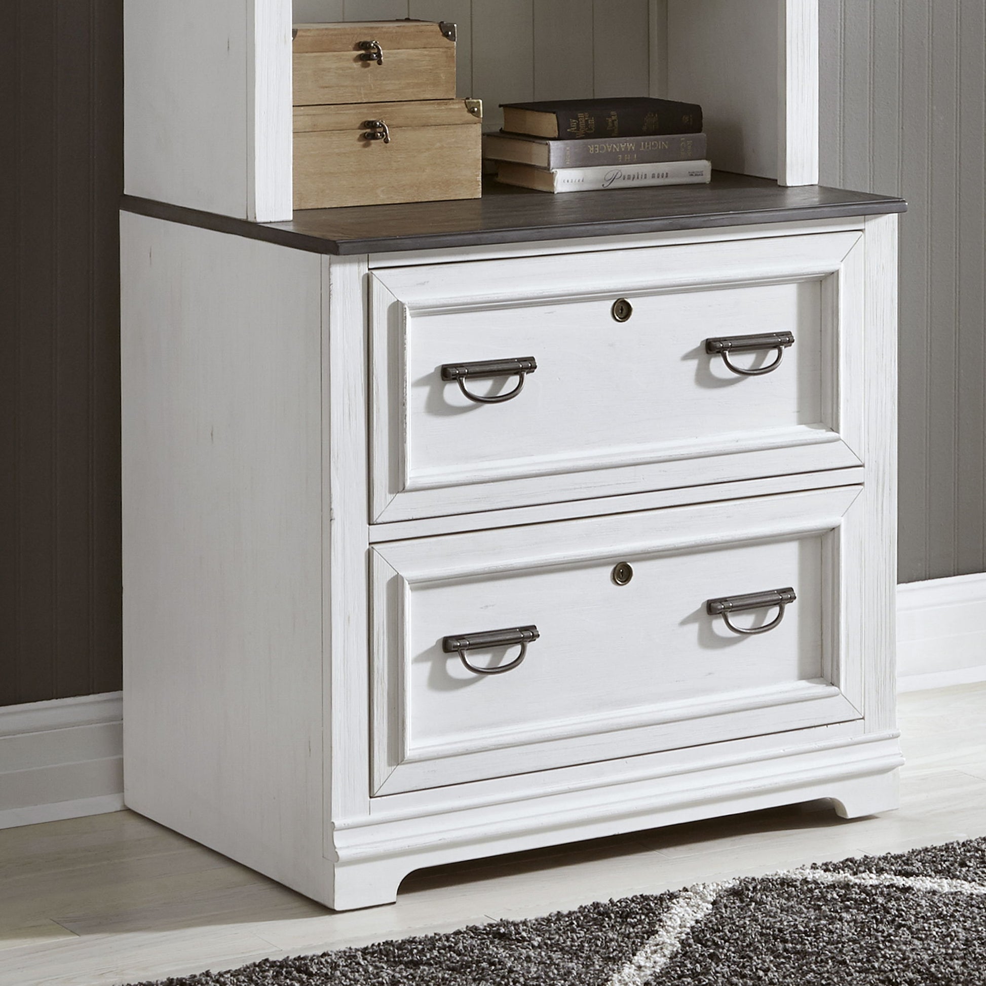 Allyson Park - Bunching Lateral File Cabinet - White - Hornell Furniture Outlet