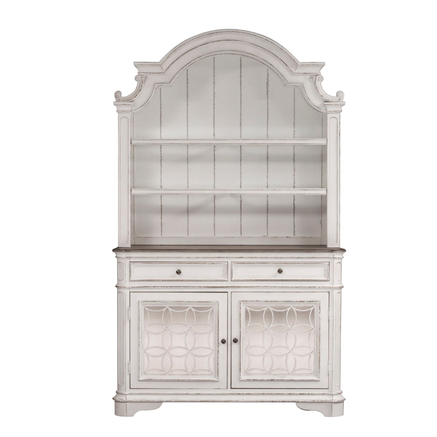 Magnolia Manor - Hutch & Buffet - White - Hornell Furniture Outlet