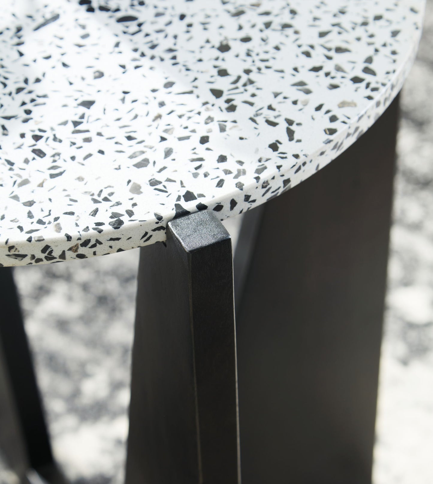 Tellrich - Black / White - Accent Table - Hornell Furniture Outlet