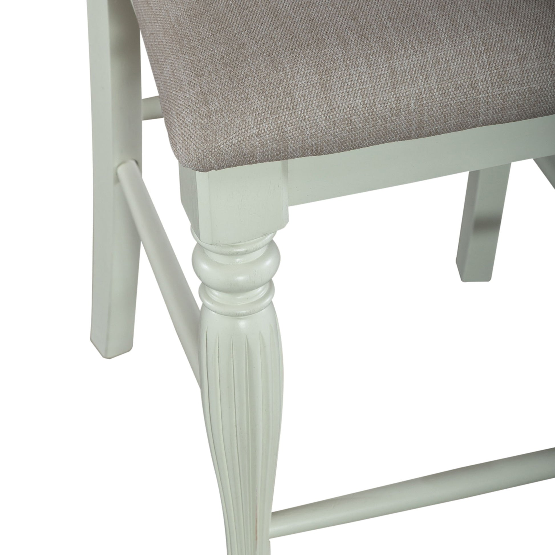 Cumberland Creek - Slat Back Counter Chair - White - Hornell Furniture Outlet