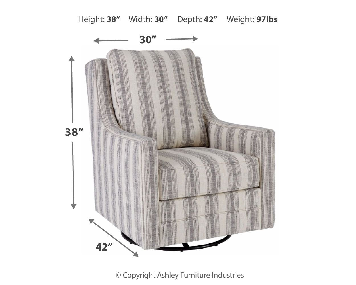 Kambria - Swivel Glider Accent Chair - Hornell Furniture Outlet