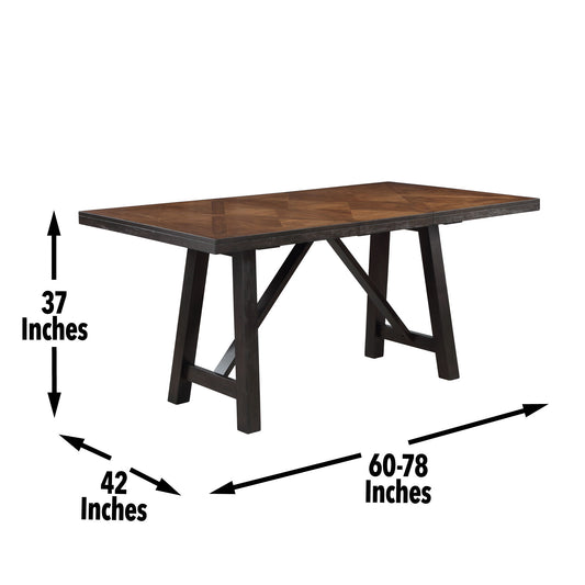 Halle - Counter Table With 18" Leaf - Dark Brown - Hornell Furniture Outlet