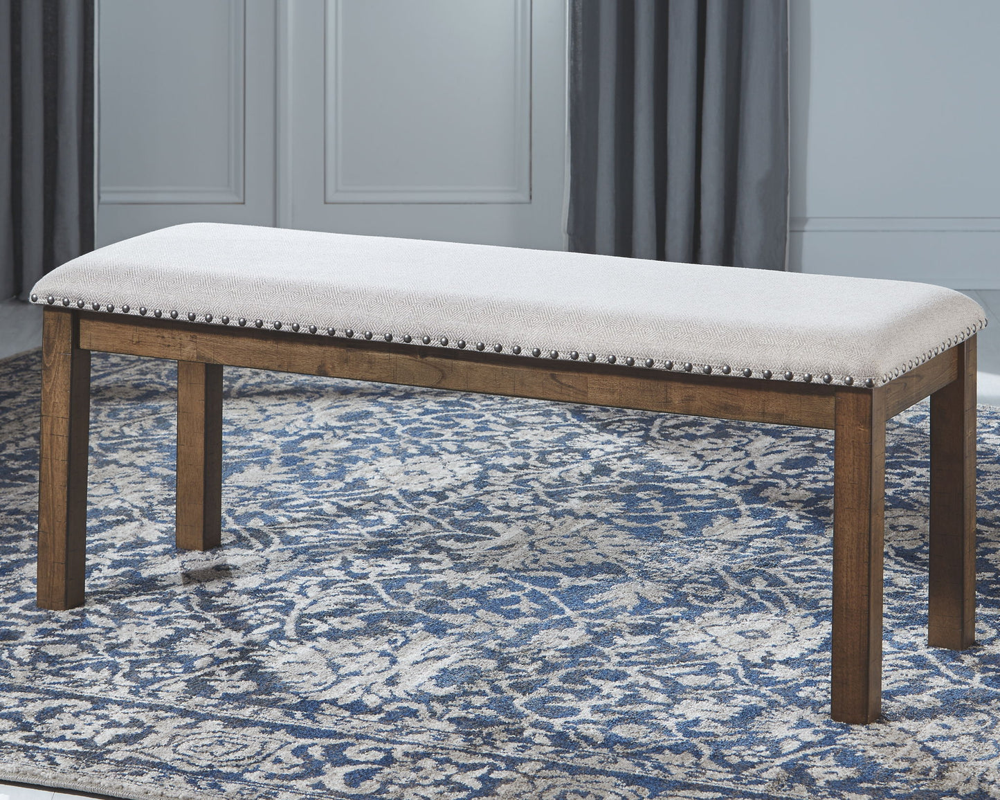 Moriville - Beige - Upholstered Bench - Hornell Furniture Outlet