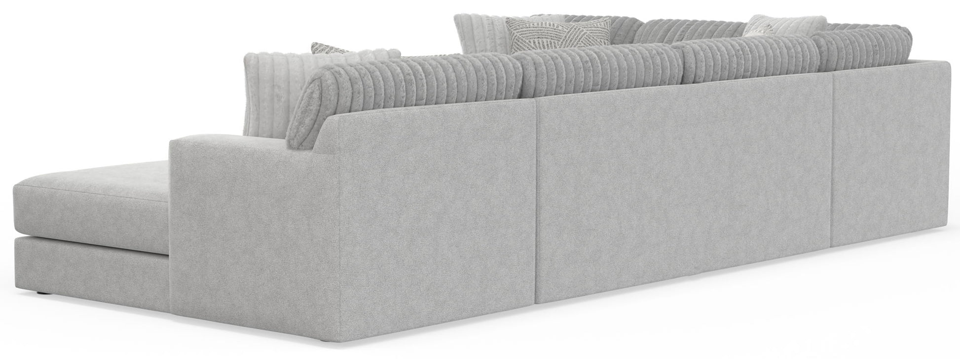 Logan - Upholstered Sectional With Comfort Coil Seating And Accent Pillows Included - Hornell Furniture Outlet