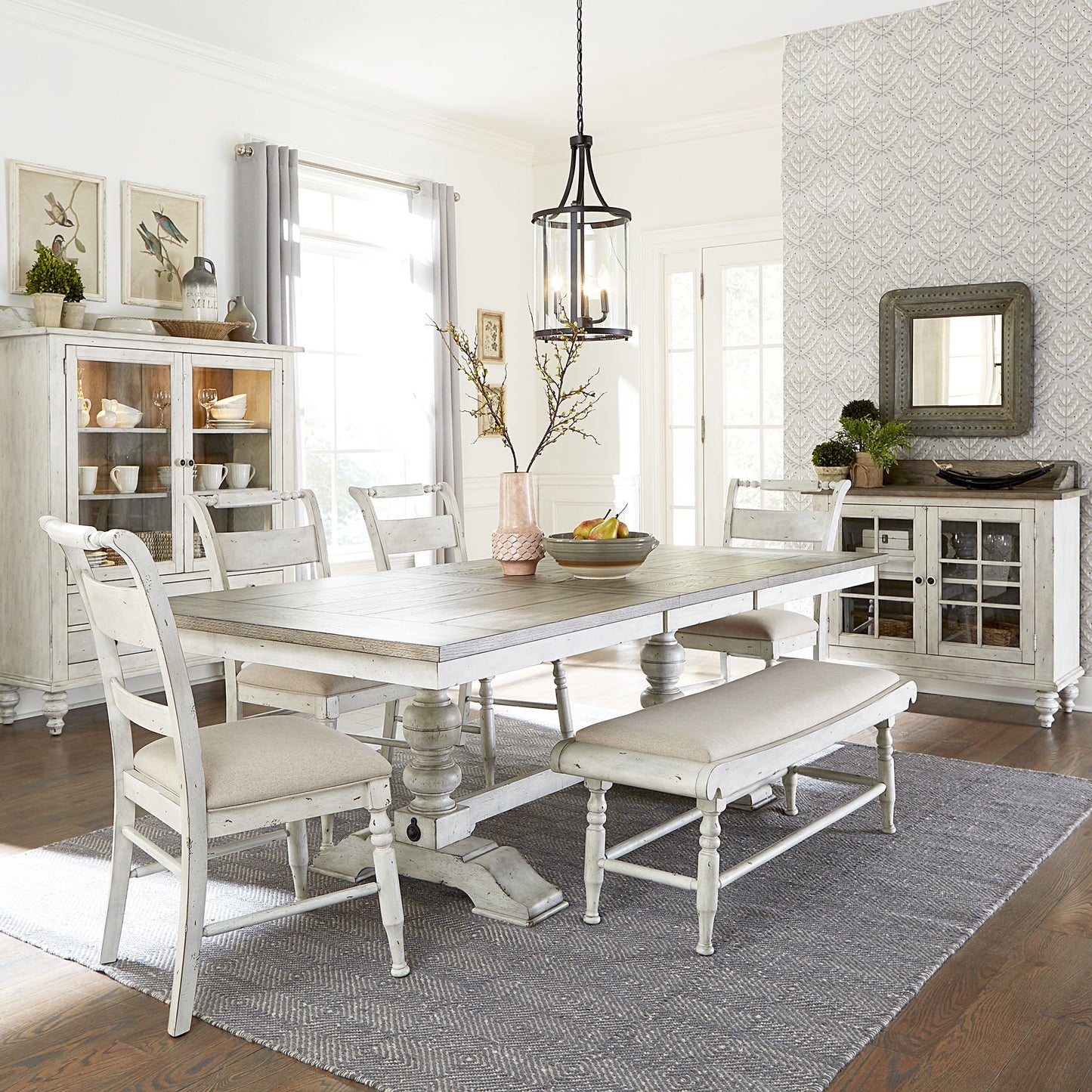 Whitney - Trestle Table Set - Hornell Furniture Outlet