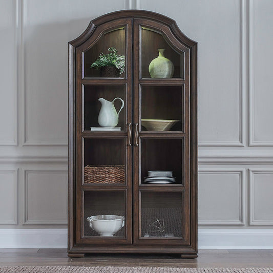 Provence Park - Bunching Display Cabinet - Brown - Hornell Furniture Outlet