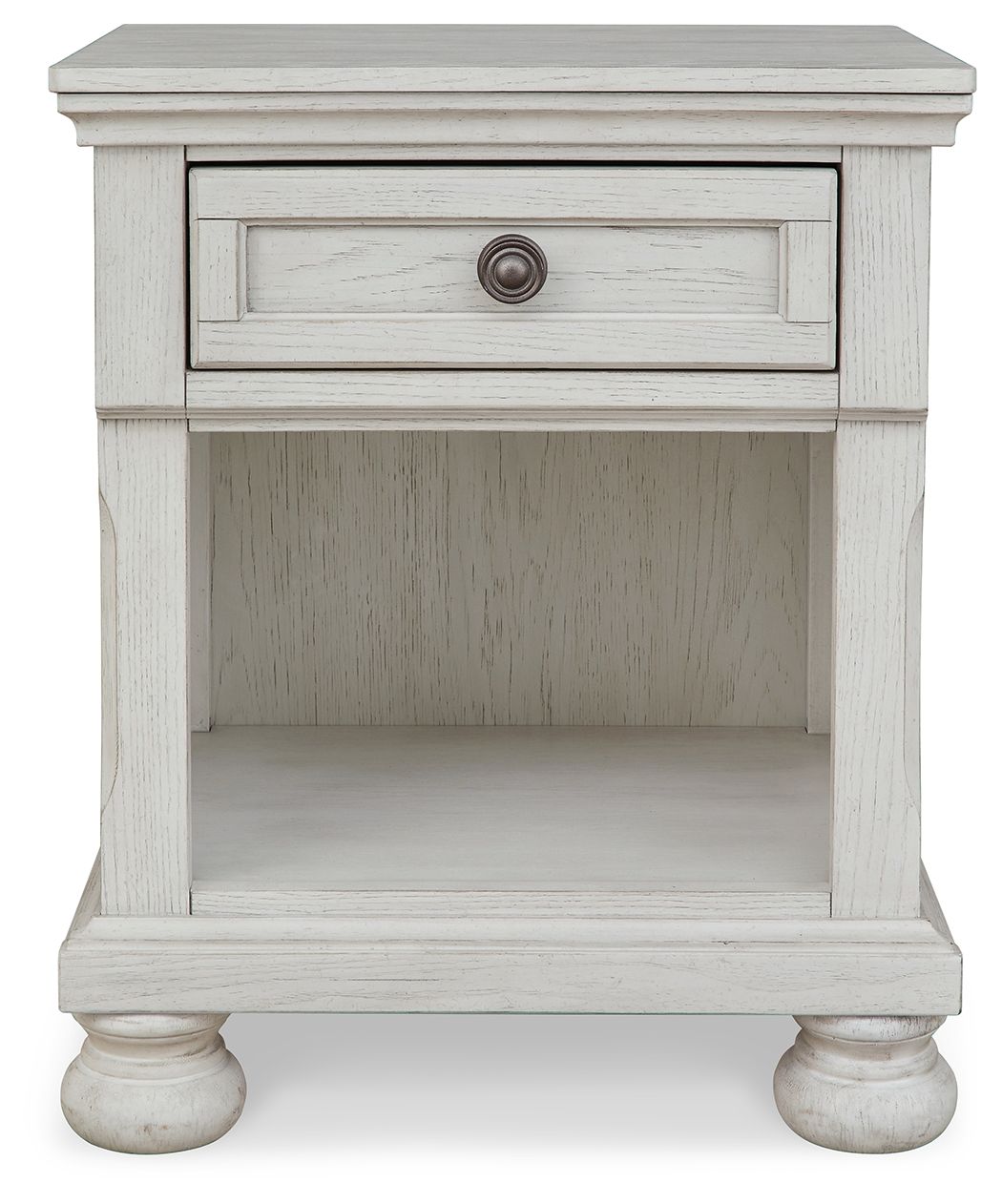Robbinsdale - Antique White - One Drawer Night Stand - Hornell Furniture Outlet