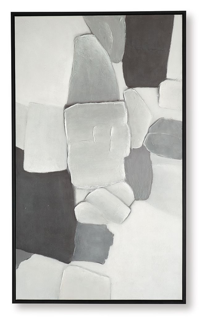 Adilson - White / Gray / Black - Wall Art - Hornell Furniture Outlet