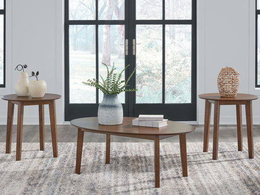 Gordonay - Brown - Occasional Table Set (Set of 3) - Hornell Furniture Outlet
