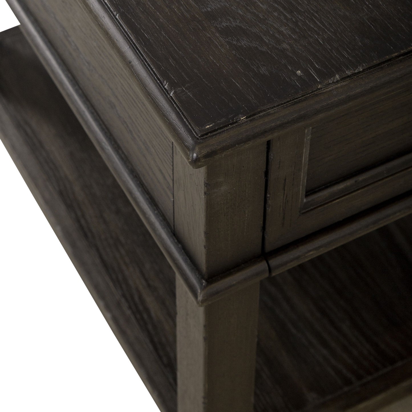 Mill Creek - Drawer End Table - Dark Brown - Hornell Furniture Outlet