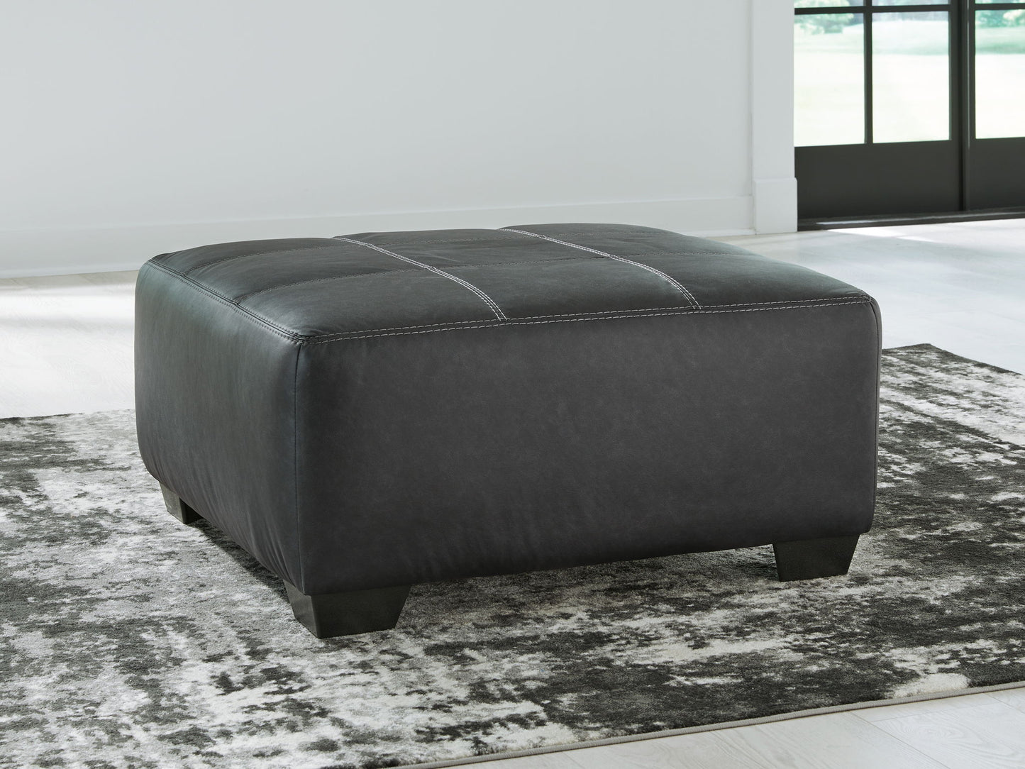 Brixley Pier - Graphite - Oversized Accent Ottoman - Hornell Furniture Outlet