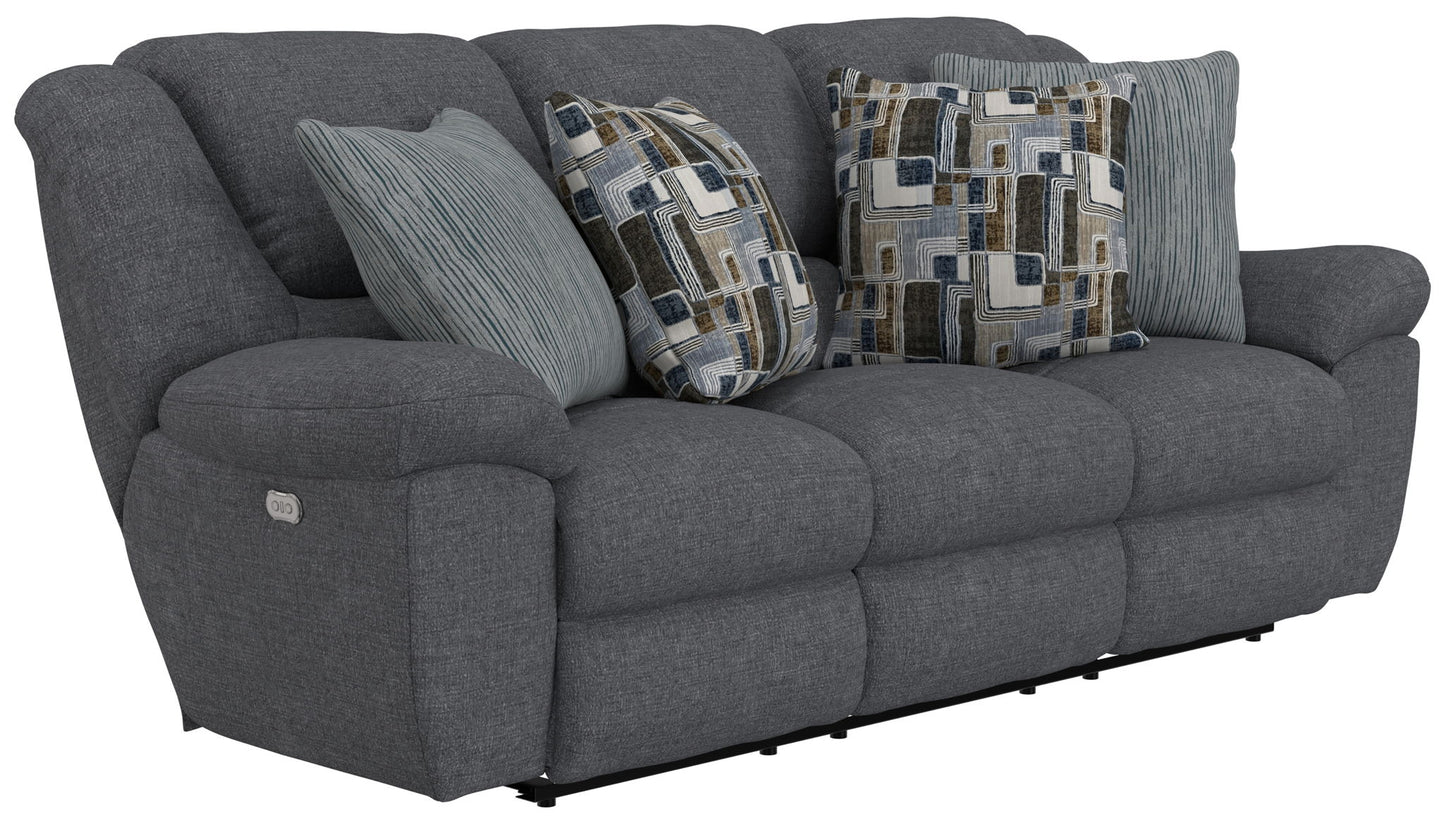 Trifecta - Sofa With 3 Recliners and Drop Down Table - Hornell Furniture Outlet