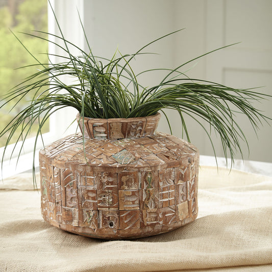 Meltland - Natural / Black - Vase - Square - Hornell Furniture Outlet