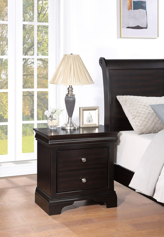 Dominique - Nightstand - Dark Brown - Hornell Furniture Outlet