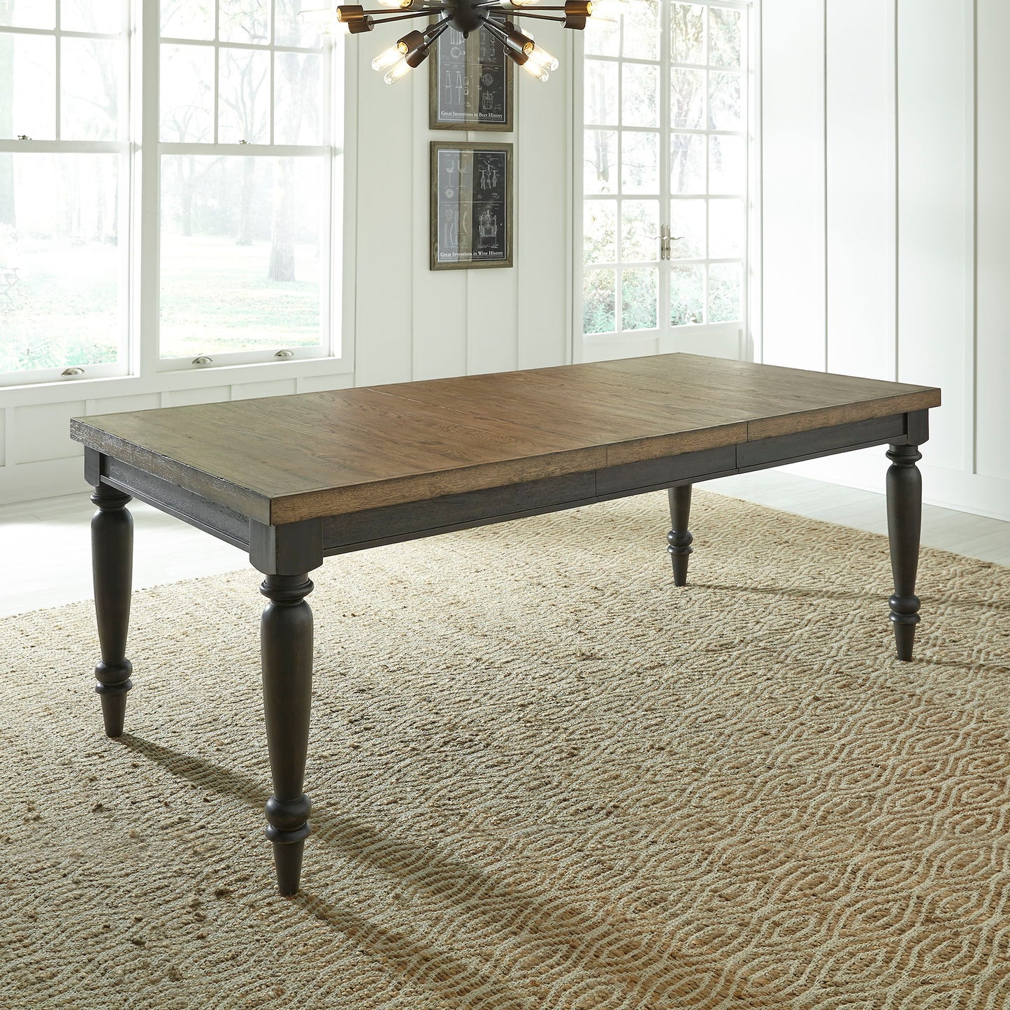 Harvest Home - Rectangular Leg Table - Light Brown - Hornell Furniture Outlet