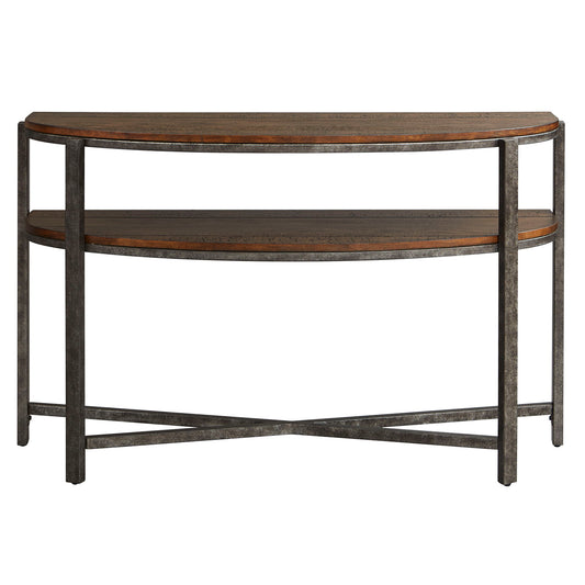 Breckinridge - Demilune Sofa Table - Dark Brown - Hornell Furniture Outlet