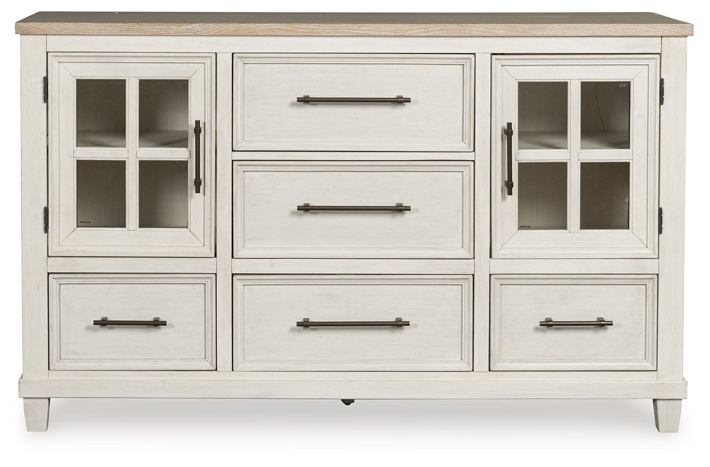 Shaybrock - Antique White / Brown - Dresser - Hornell Furniture Outlet