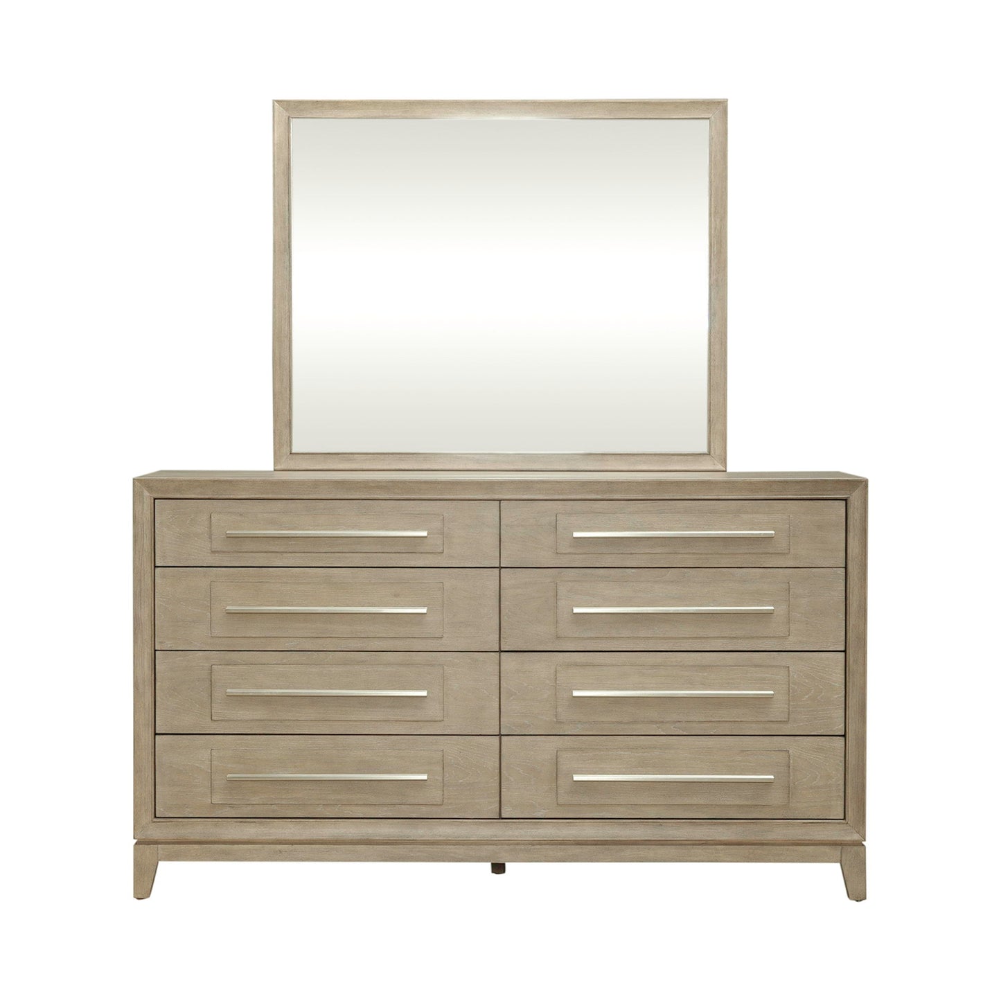 Brentwood - Dresser & Mirror - Sandstone - Hornell Furniture Outlet