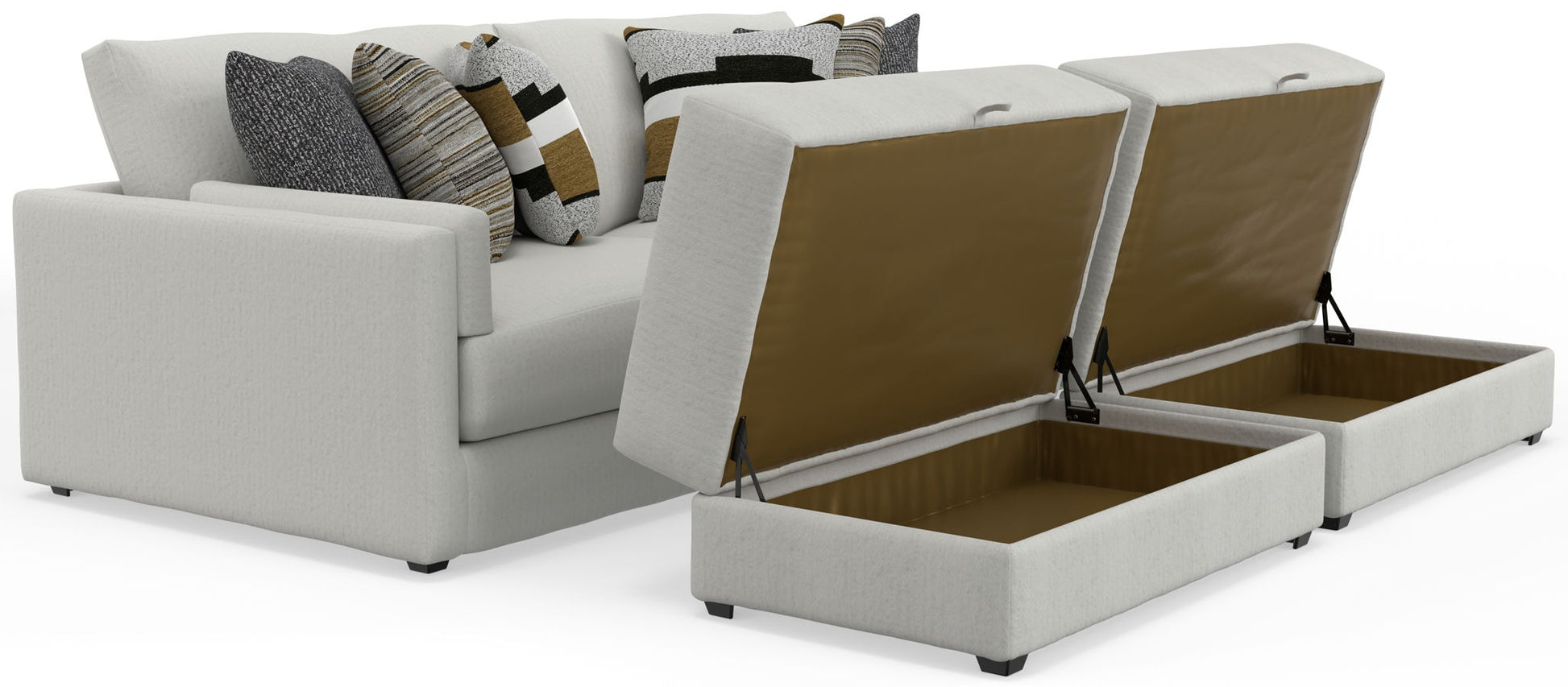 Trevor - Extra Deep Oversized Sofa With Included Storage Cocktail Ottoman - Hornell Furniture Outlet