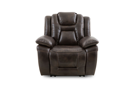 Oportuna - Dual Power Recliner Coffee - Dark Brown - Hornell Furniture Outlet