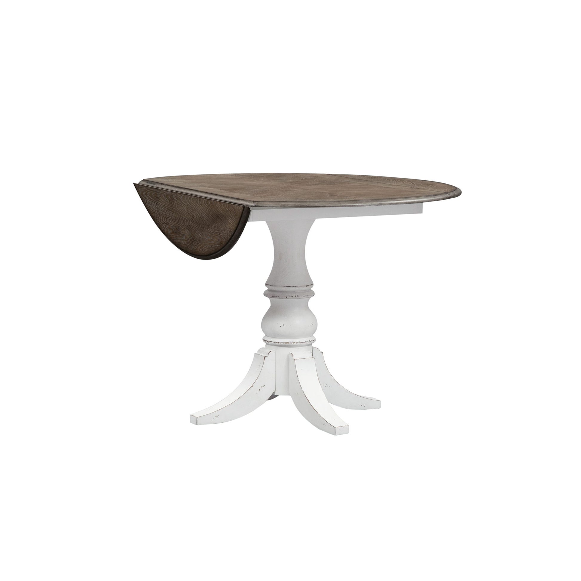 Magnolia Manor - Drop Leaf Table - White - Hornell Furniture Outlet