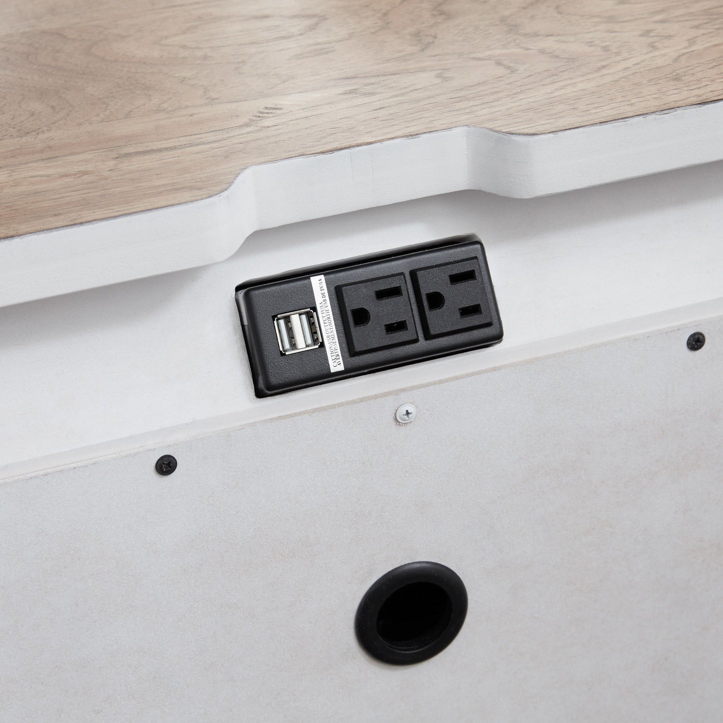 Farmhouse Reimagined - 3 Drawer Nightstand With Charging Station - White - Hornell Furniture Outlet