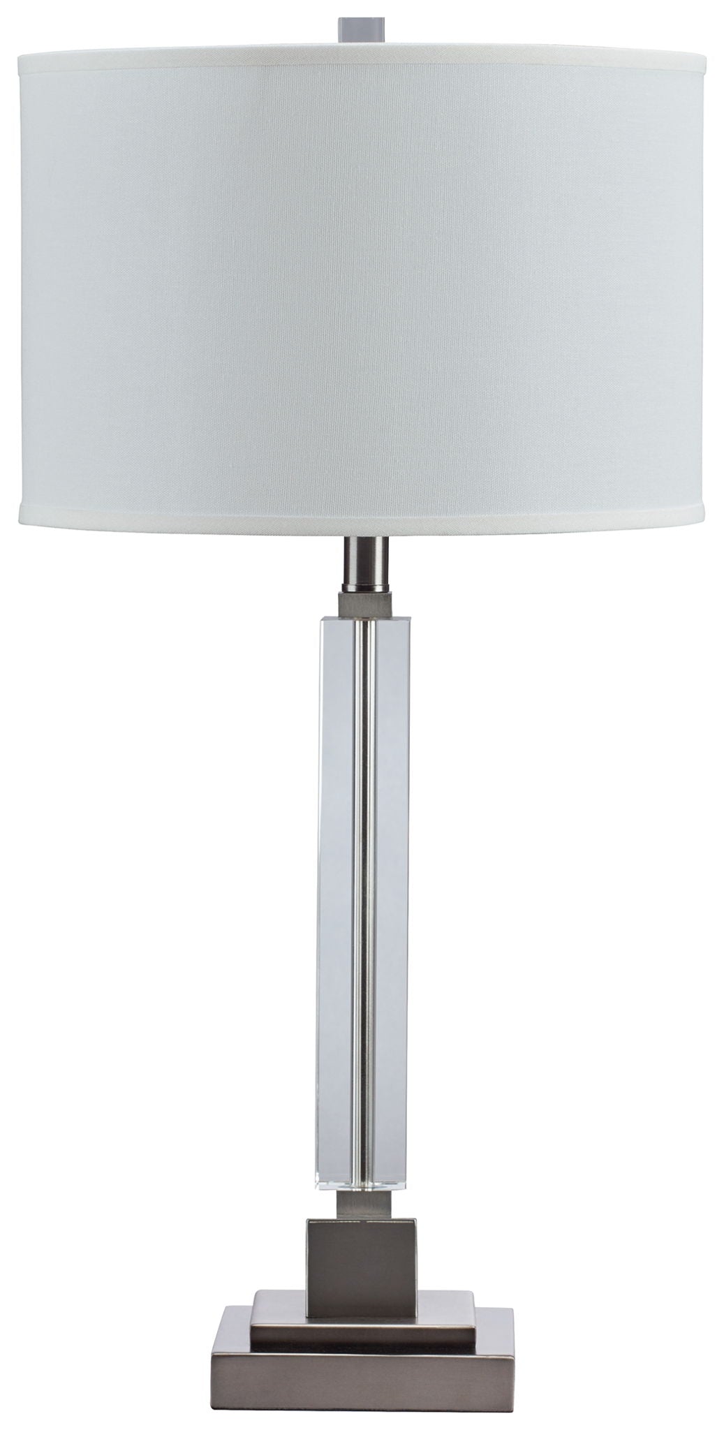 Deccalen - Clear / Silver Finish - Crystal Table Lamp - Hornell Furniture Outlet