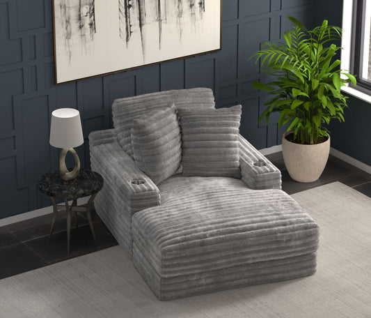 Comfrey - 2 Arm Chaise - Moonstruck - Hornell Furniture Outlet