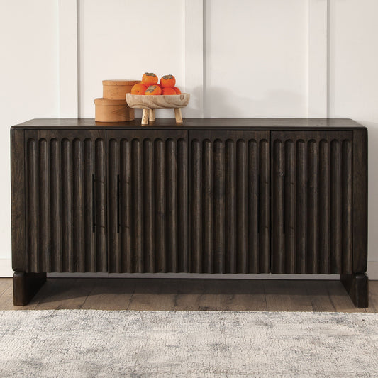 Norvell - 4 - Door Sideboard - Brown - Hornell Furniture Outlet