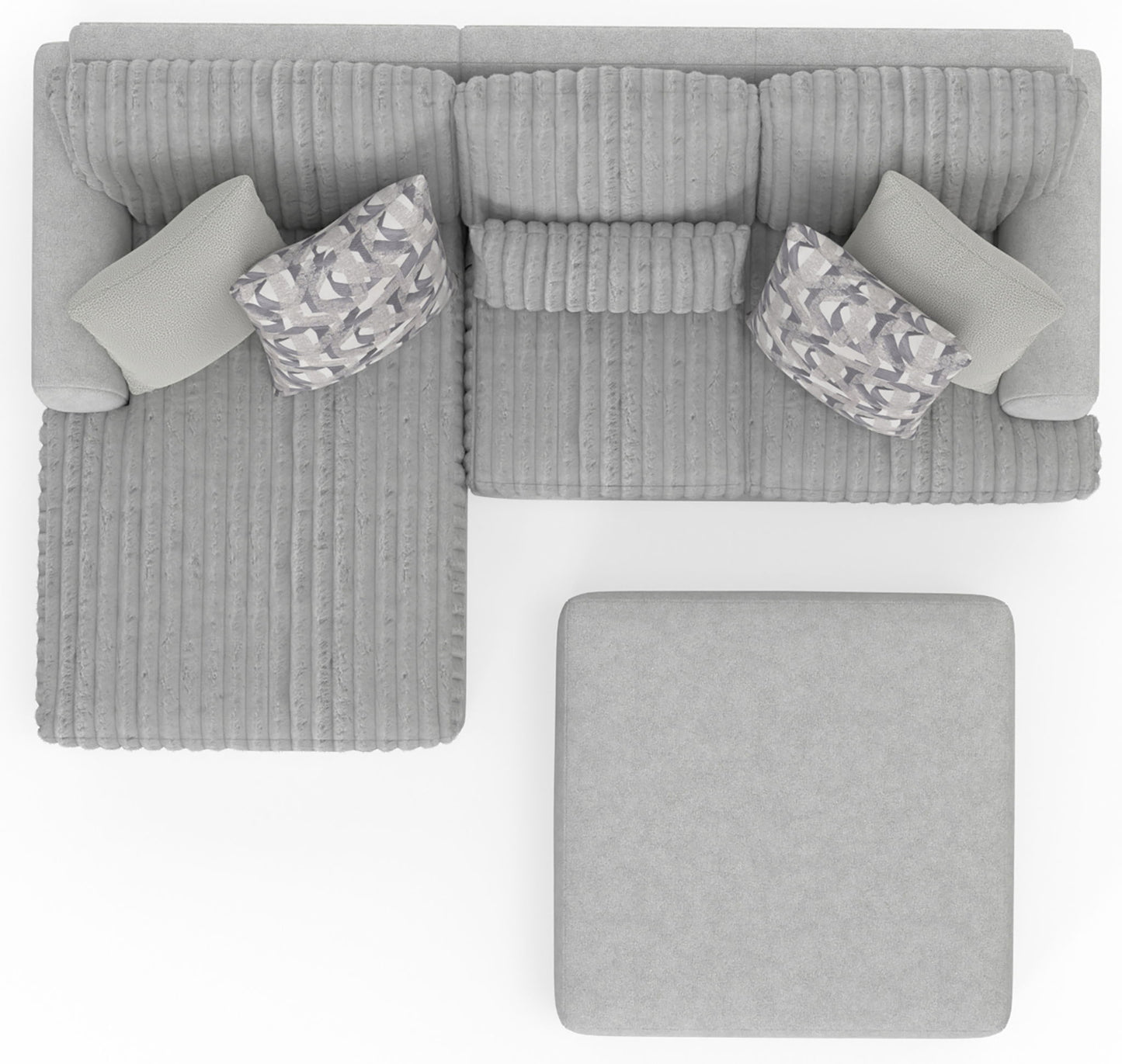 Titan - Sectional With Comfort Coil Seating, Cocktail Ottoman And Accent Pillows Included - Hornell Furniture Outlet