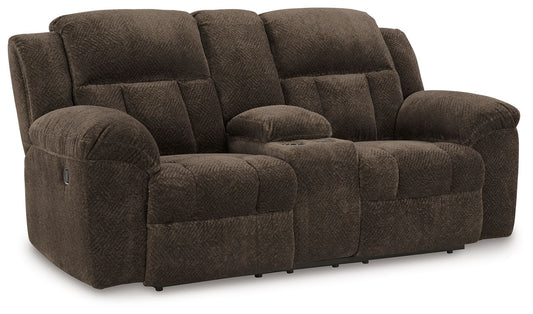 Frohn - Dbl Reclining Loveseat With Console - Hornell Furniture Outlet