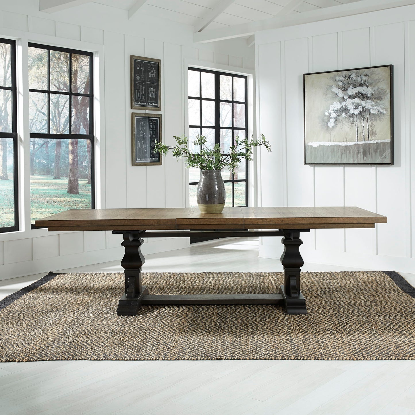 Harvest Home - Trestle Table Set - Hornell Furniture Outlet