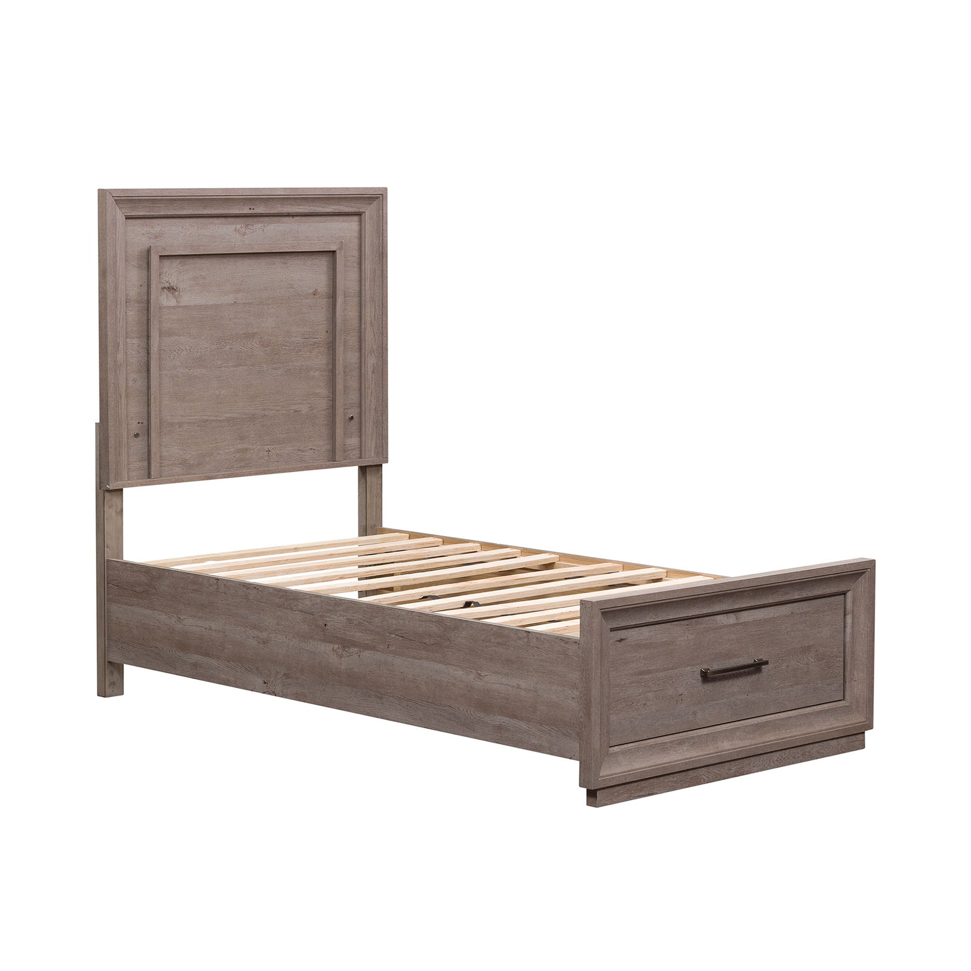 Horizons - Twin Storage Bed - Medium Gray - Hornell Furniture Outlet