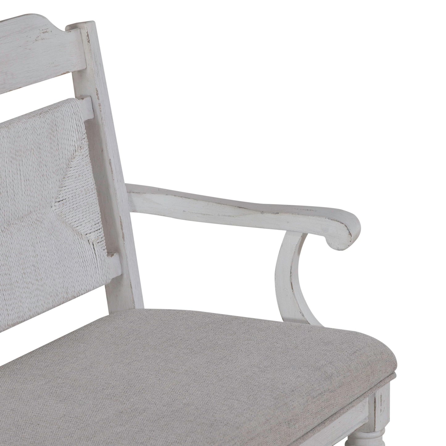 River Place - Panel Back Bench (RTA) - White - Hornell Furniture Outlet