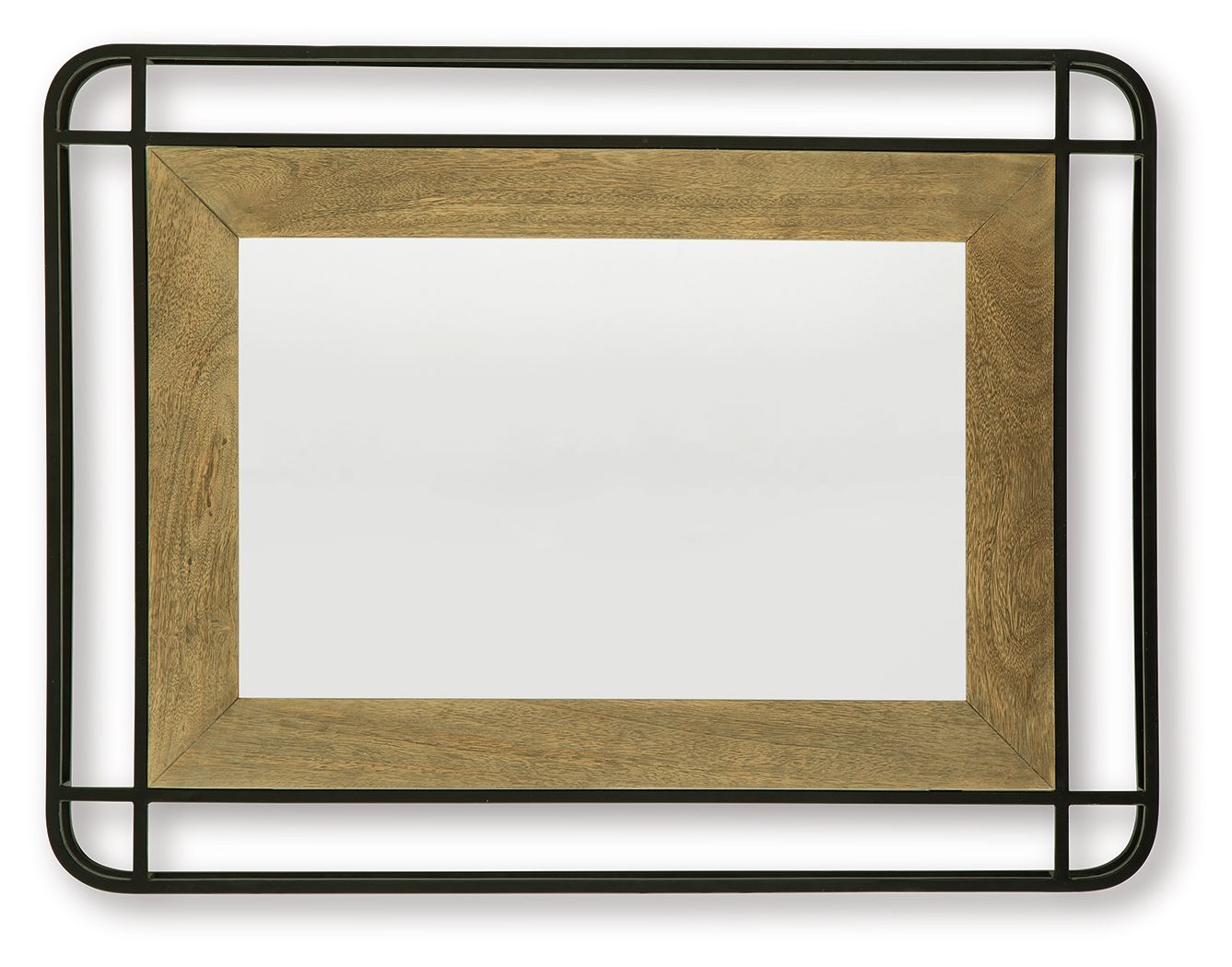 Beelman - Black / Brown - Accent Mirror - Hornell Furniture Outlet