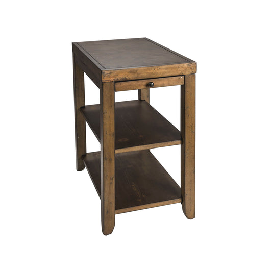 Mitchell - Chair Side Table - Dark Brown - Hornell Furniture Outlet