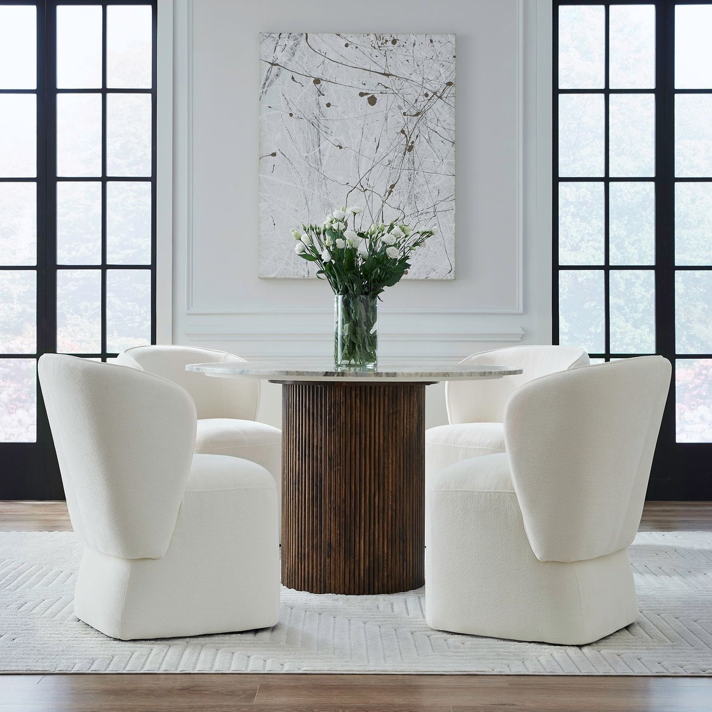 Accent Dining - Dining Chair With Casters Accent - Hornell Furniture Outlet