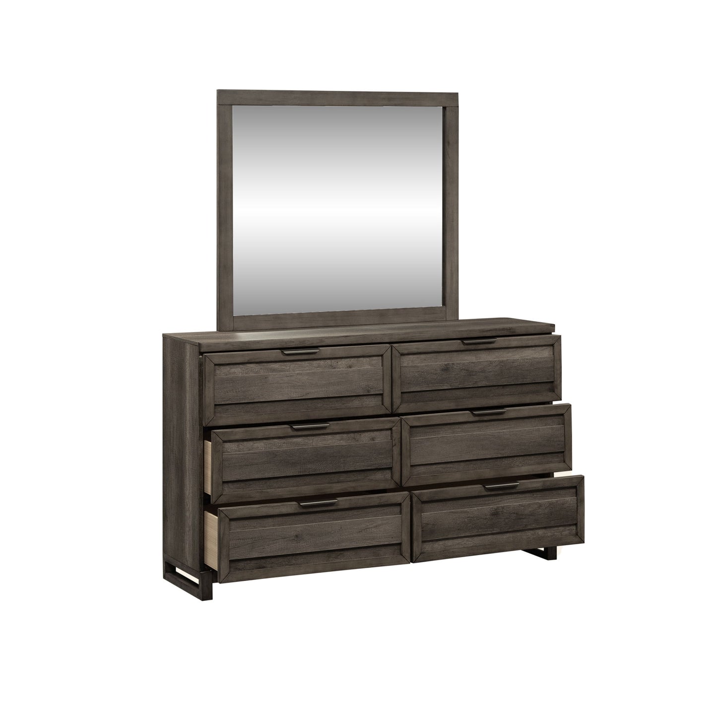 Tanners Creek - Dresser & Mirror - Dark Gray - Hornell Furniture Outlet