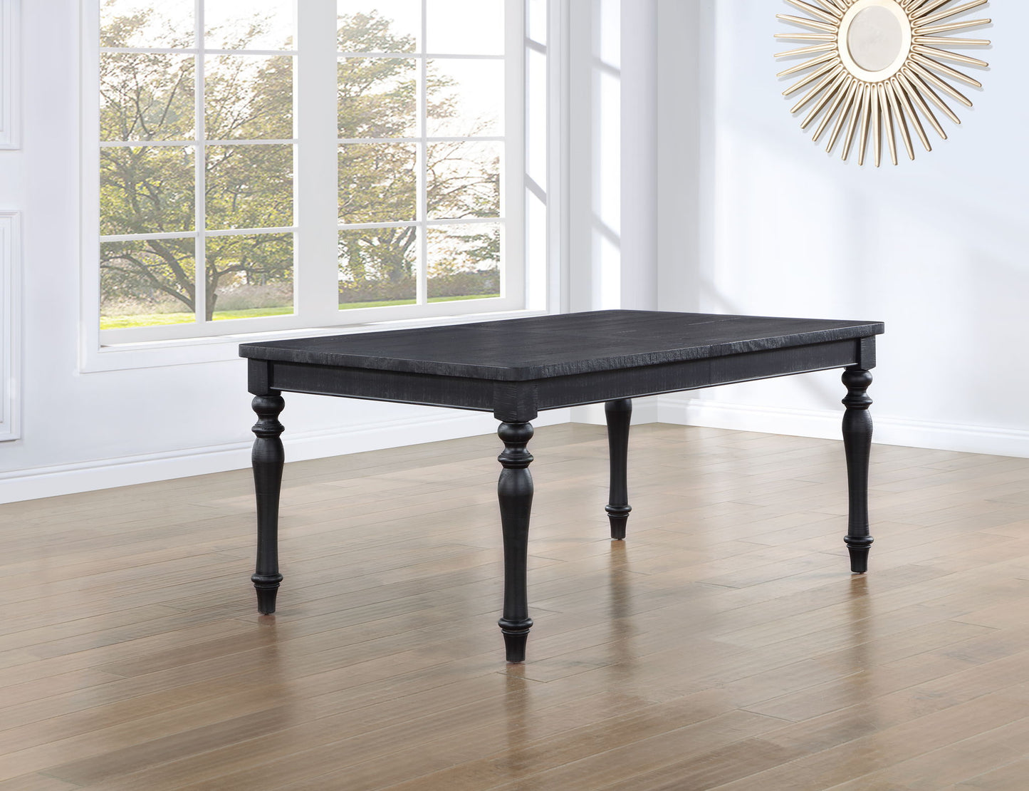 Odessa - Dining Table With Leaf - Black - Hornell Furniture Outlet