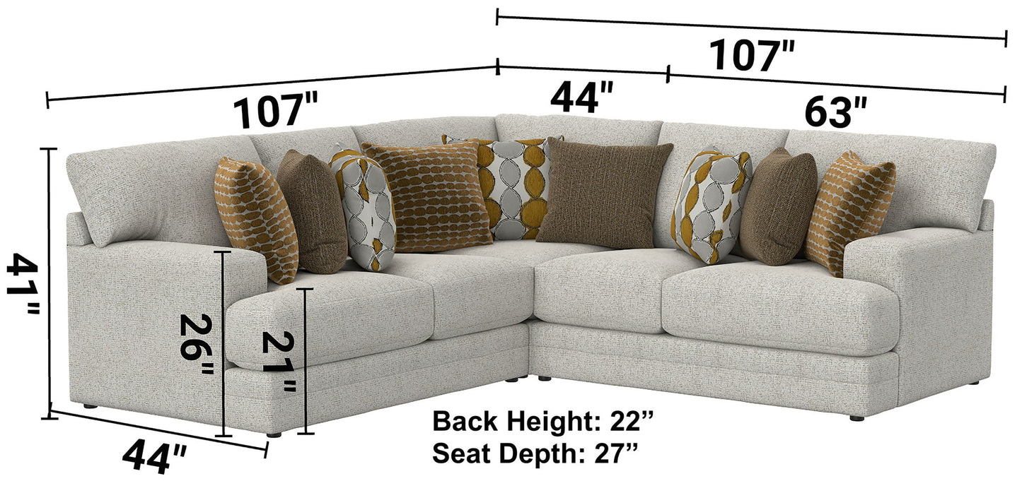 Tori - Sectional With Comfort Coil Seating And Accent Pillows Included - Hornell Furniture Outlet
