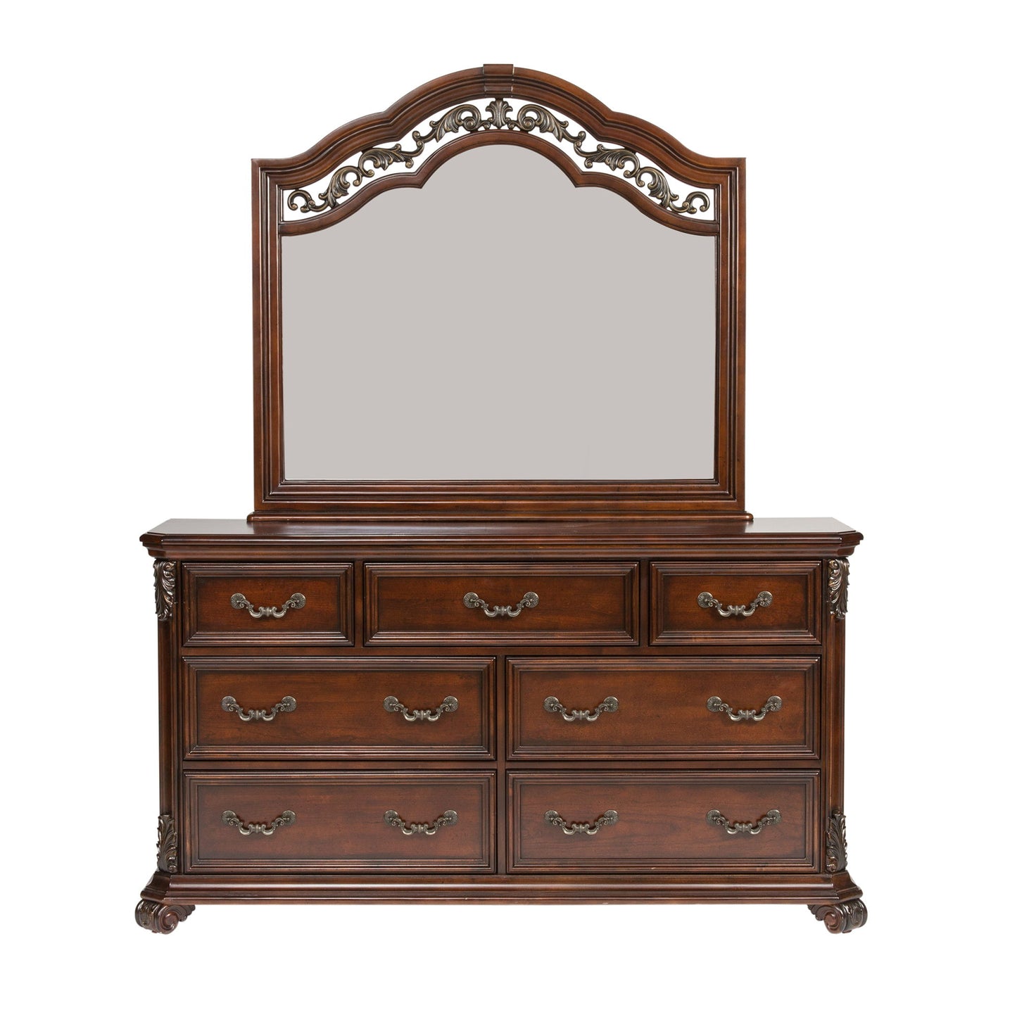 Messina Estates - 7 Drawer Dresser - Dark Brown - Hornell Furniture Outlet